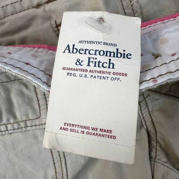 Y2K Abercrombie & Fitch Womens Utility Cargo Flare Pants Khaki Preppy Chino Sz 2 - Picture 7 of 16